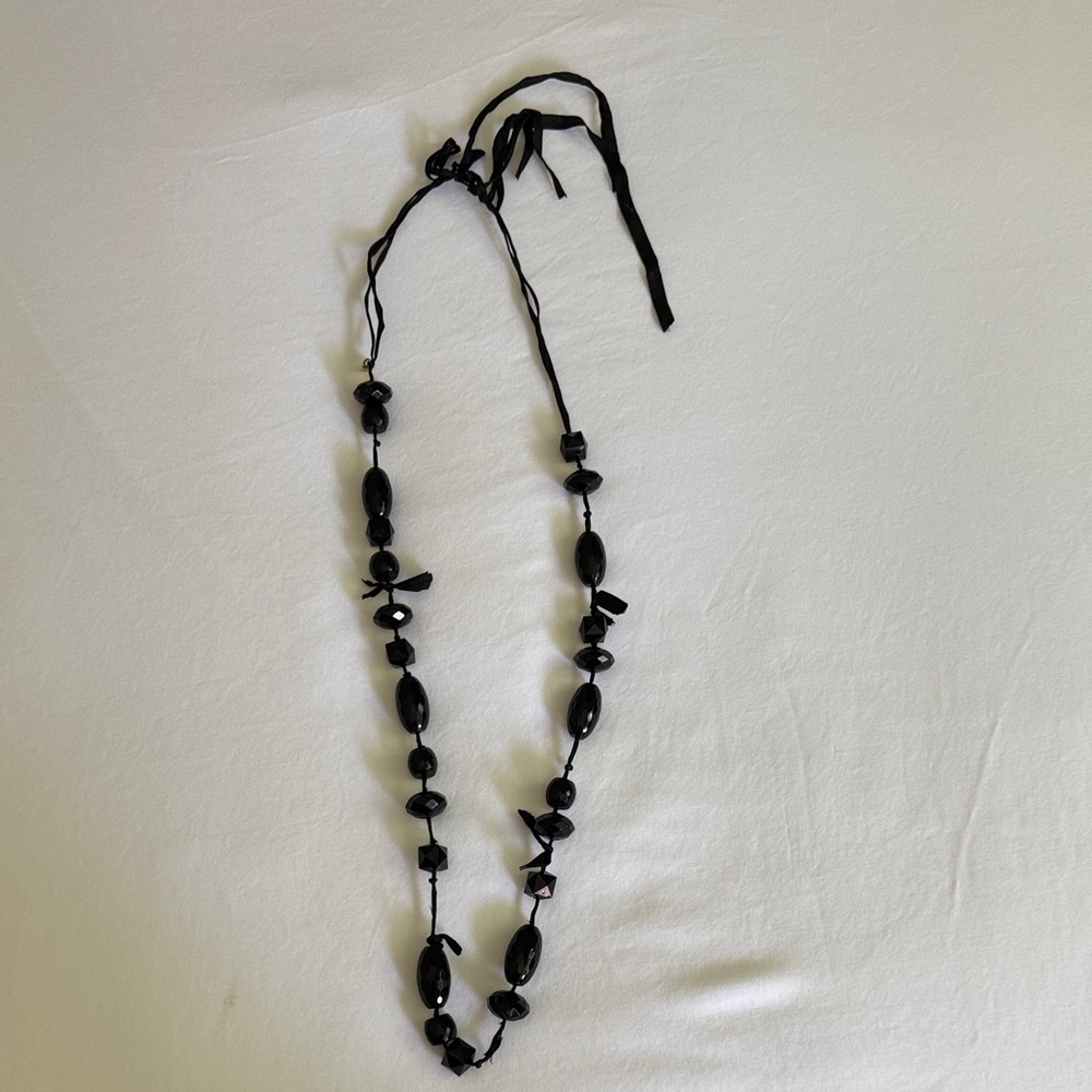 J. Crew Black Beaded Necklace